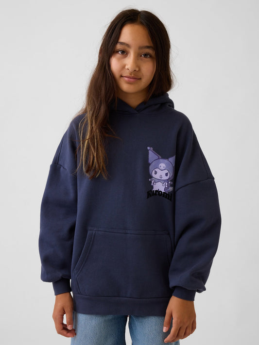 Lacivert Vintagesoft Oversized Kuromi Baskılı Sweatshirt