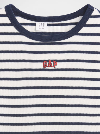 Kırık Beyaz Işlemeli Fitilli T-shirt