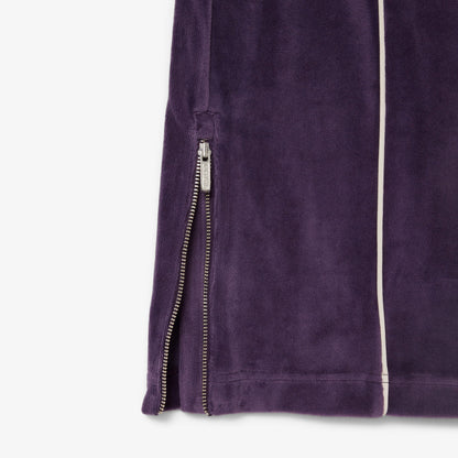 Lacoste Kadın Wide Leg Desenli Mor Eşofman Altı