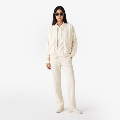 Lacoste Regular Fit Kadın Krem Sweatshirt