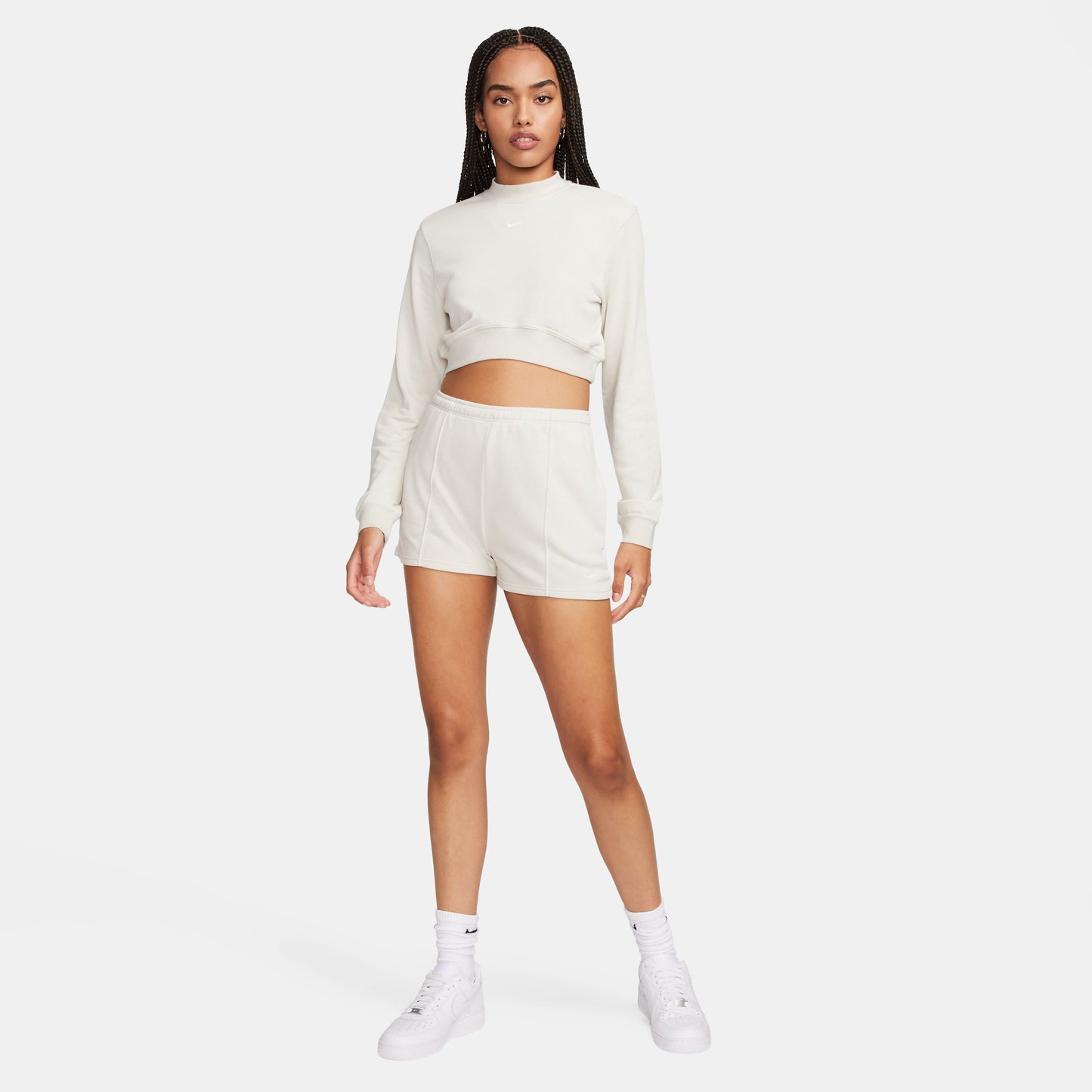Nike Sportswear Chill Terry Kadın Beyaz Bra