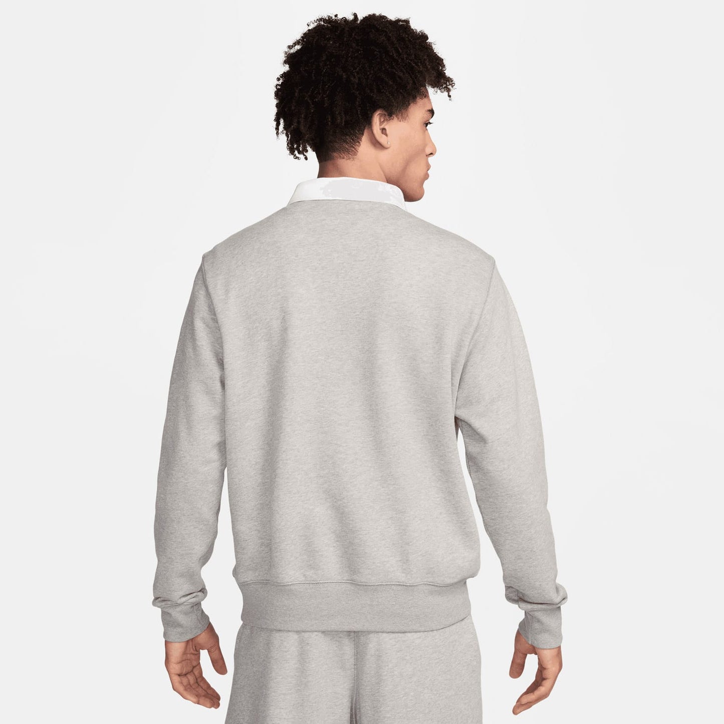 Nike Club Fleece Uzun Kollu Erkek Gri Polo