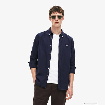 Lacoste Regular Fit Erkek Lacivert Gömlek