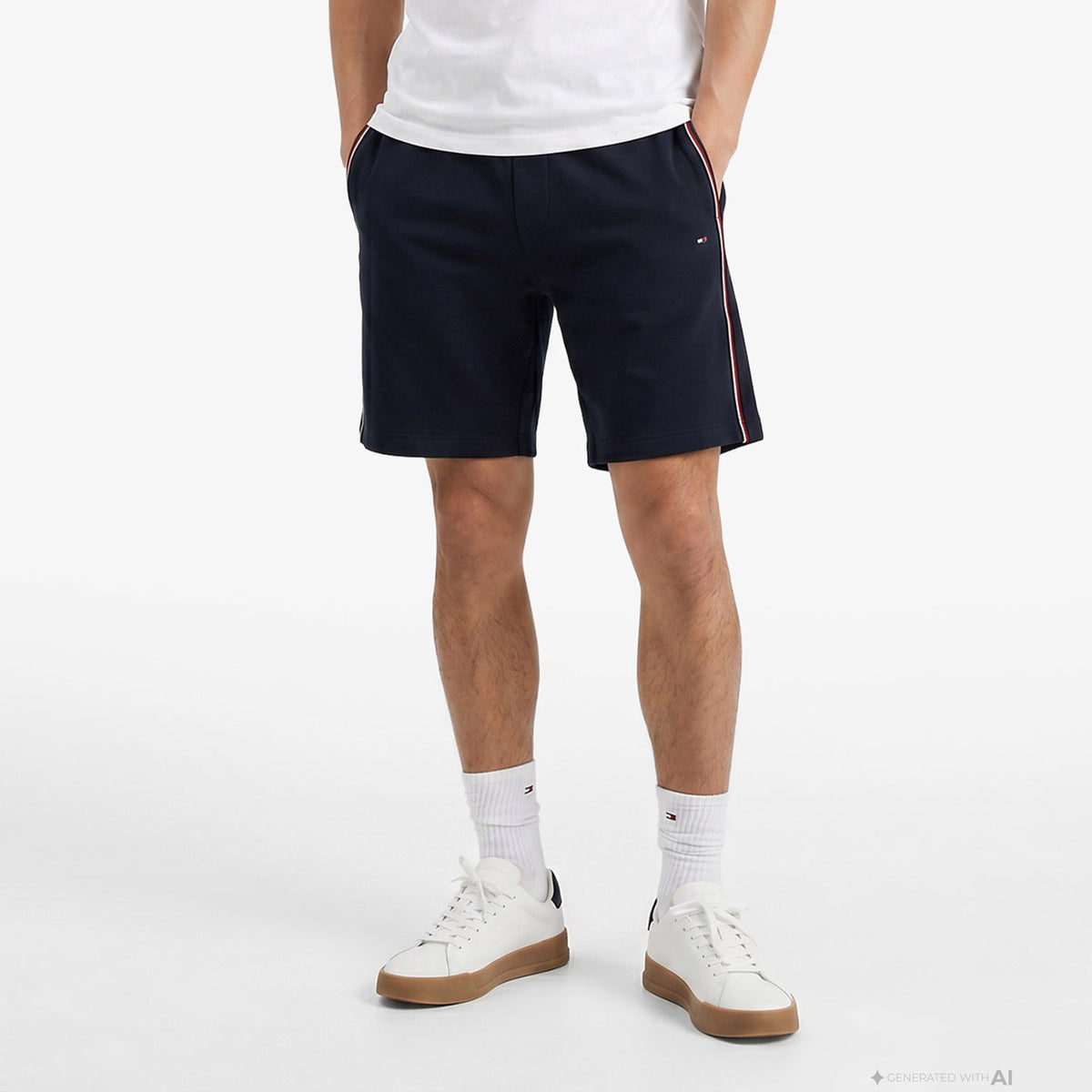 Tommy Hilfiger Global Stripe Erkek Lacivert Şort