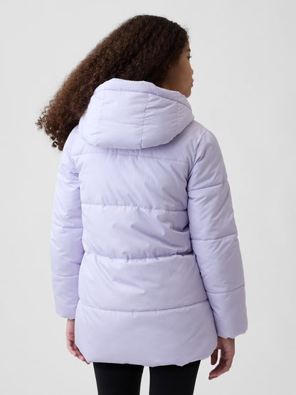 Lila Şişme Puffer Mont