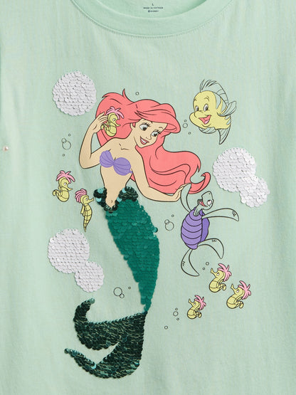 Açık Yeşil Disney Grafik Baskılı T-shirt