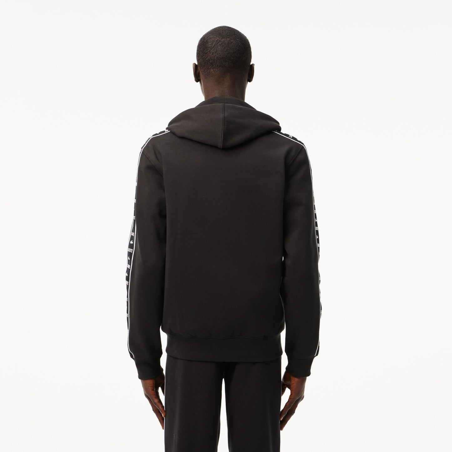 Lacoste Erkek Classic Fit Kapüşonlu Baskılı Siyah Sweatshirt