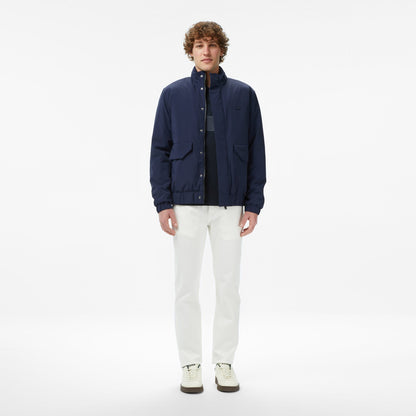 Lacoste Erkek Relaxed Fit Dik Yaka Lacivert Mont