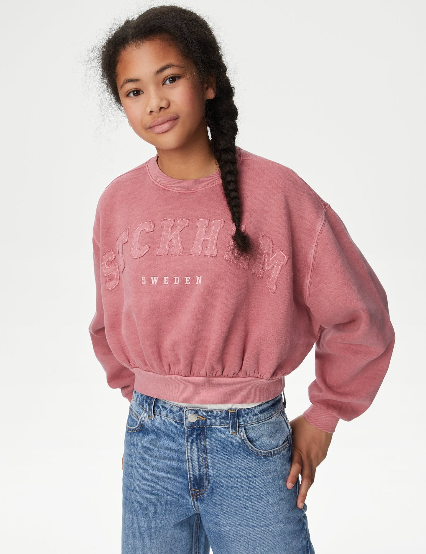 Pamuklu Slogan Desenli Sweatshirt