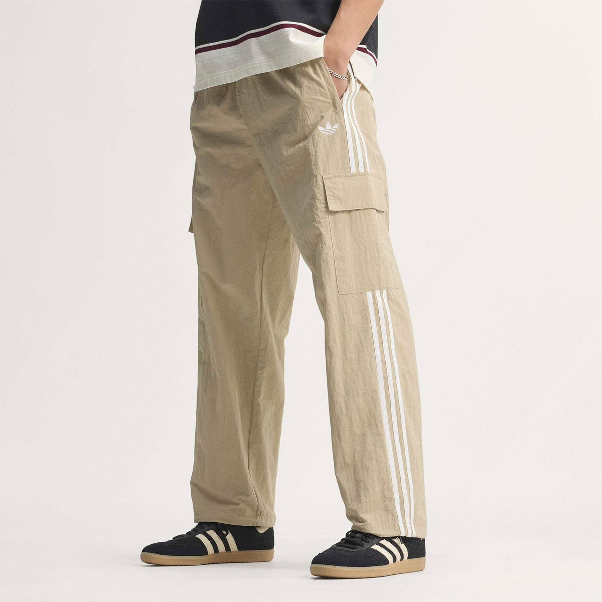 Adidas 3-stripes Cargo Erkek Haki Eşofman Altı