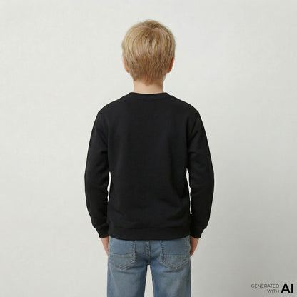 Lacoste Çocuk Bisiklet Yaka Siyah Sweatshirt