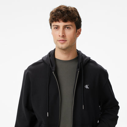 Calvin Klein Terry Monogram Erkek Siyah Hoodie