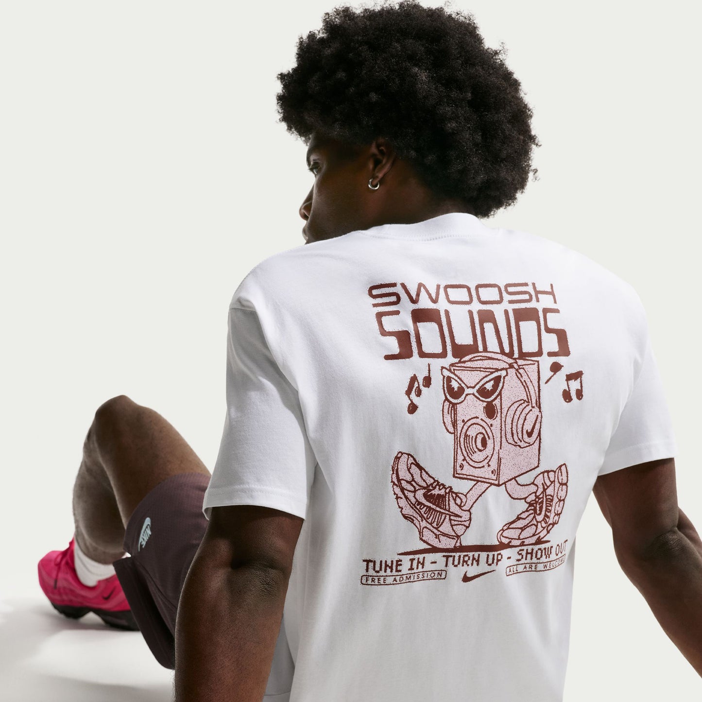 Nike Sportswear Lse Swoosh Sounds Erkek Beyaz T-shirt