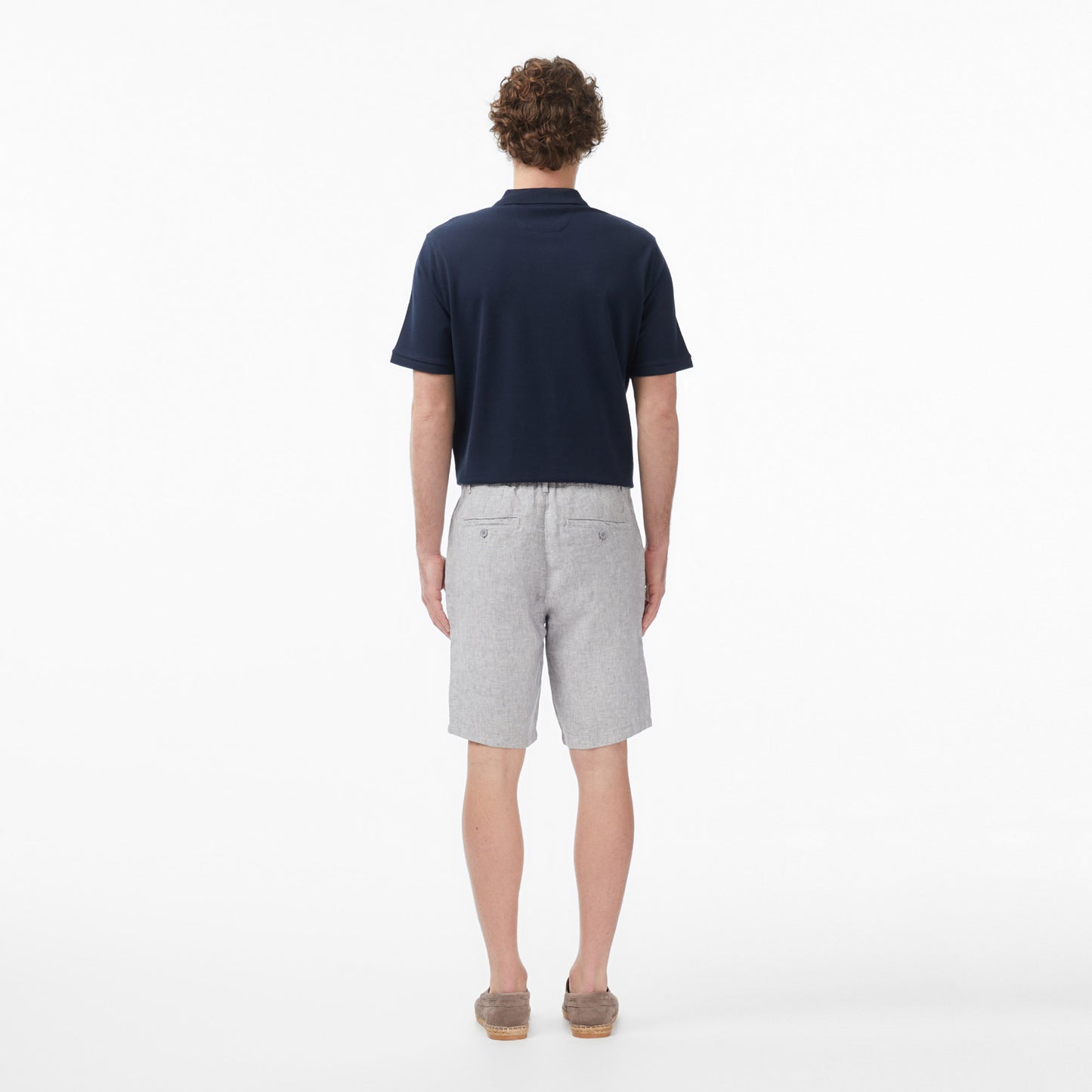 Nautica Erkek Gri Regular Fit Keten Şort
