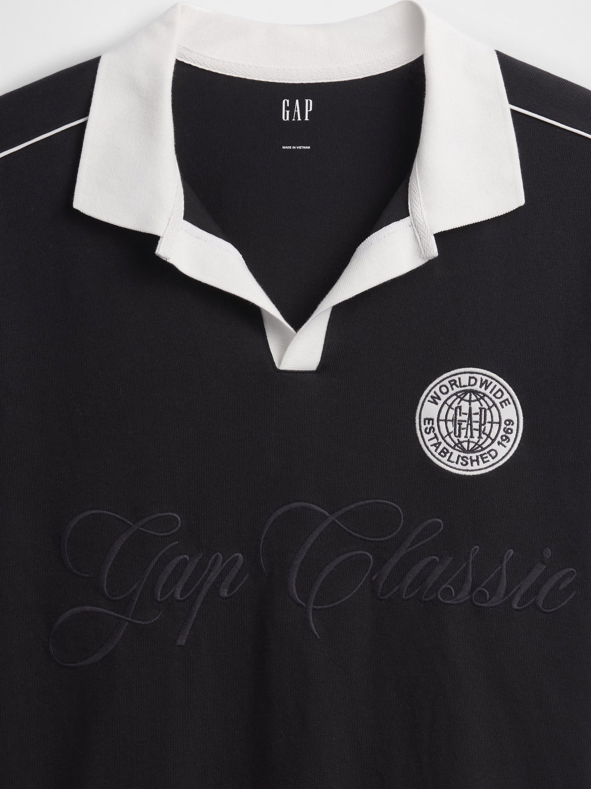Beyaz Relaxed Gap Logo Rugby Polo T-shirt