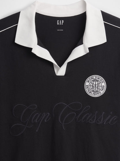 Beyaz Relaxed Gap Logo Rugby Polo T-shirt