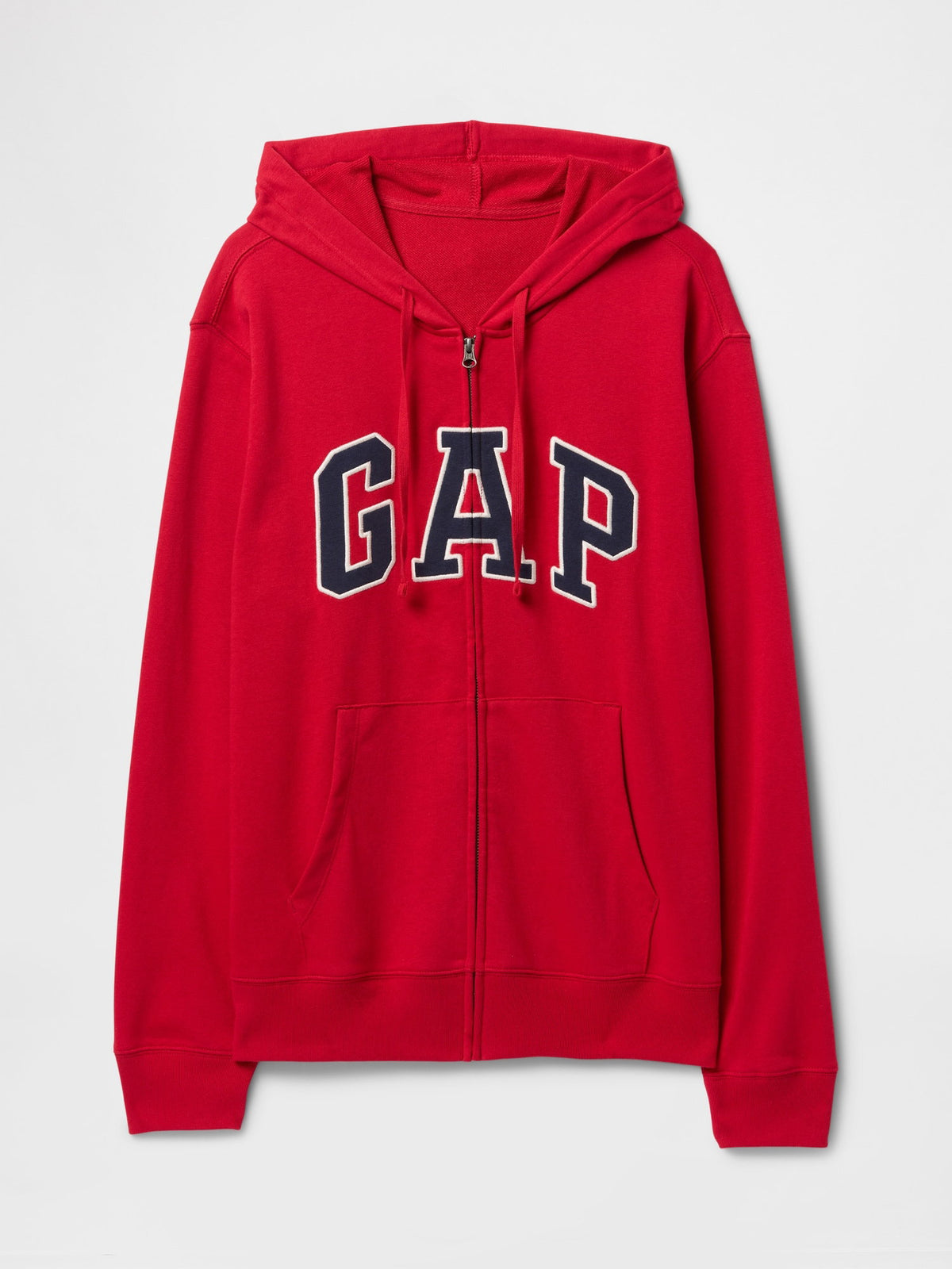 Kırmızı Gap Logo Fermuarlı Fransız Havlu Kumaş Sweatshirt