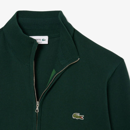 Lacoste Erkek Regular Fit Fermuarlı Organik Pamuk Yeşil Hırka