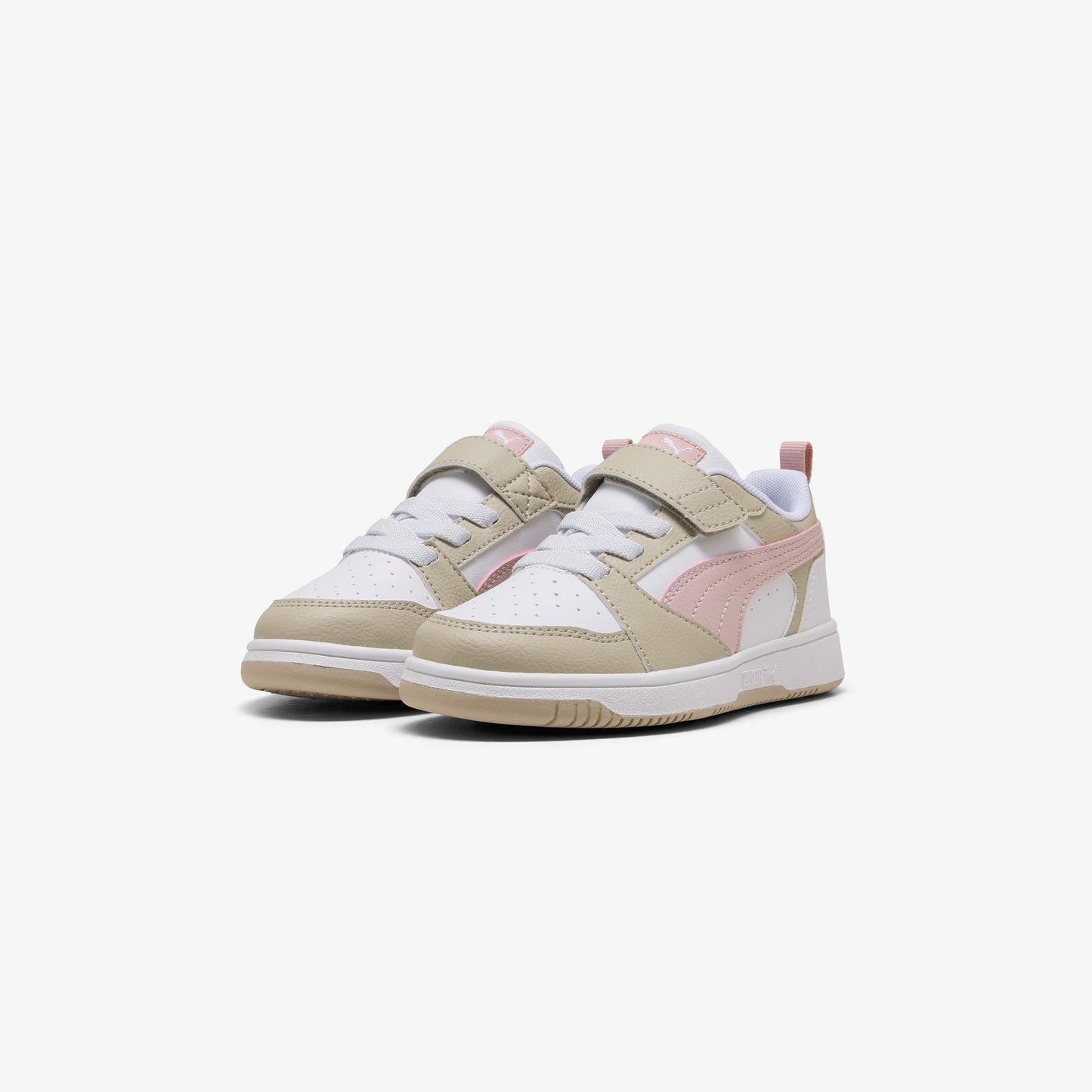Puma Rebound V6 Low Çocuk Krem/pembe Spor Ayakkabı