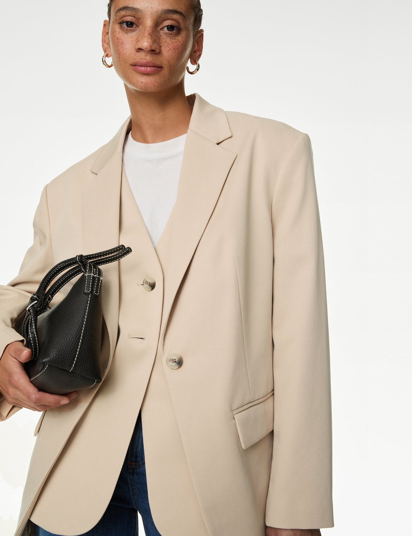 Lyocell™ Relaxed Fit Blazer Ceket