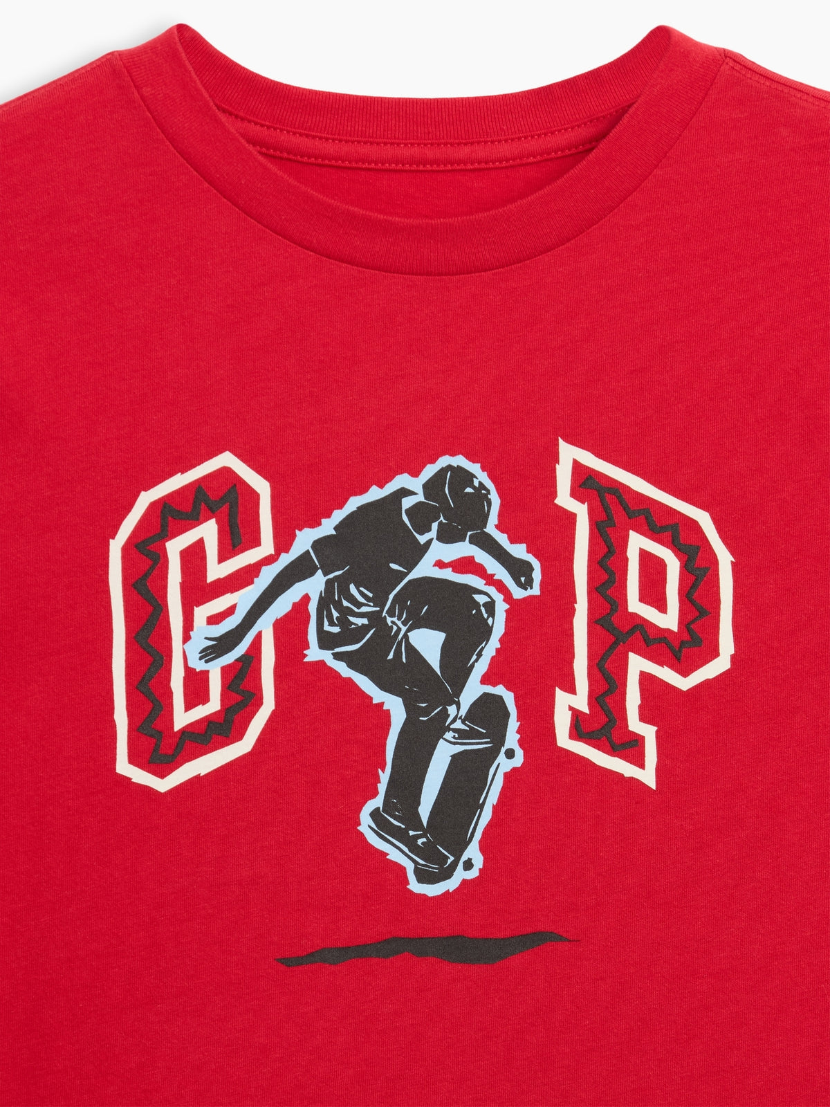Kırmızı Logo Grafik Baskılı T-shirt