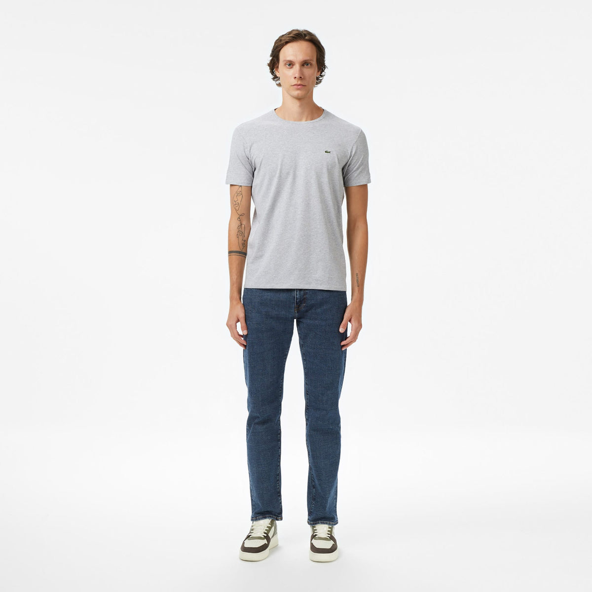 Lacoste Regular Fit Erkek Gri Tişört