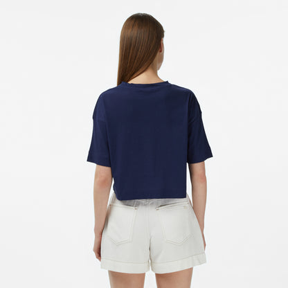 Lacoste Kadın Bisiklet Yaka Lacivert T-shirt