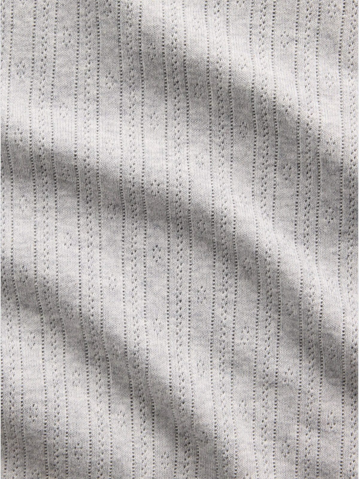 Gri Pointelle Bisiklet Yaka T-shirt