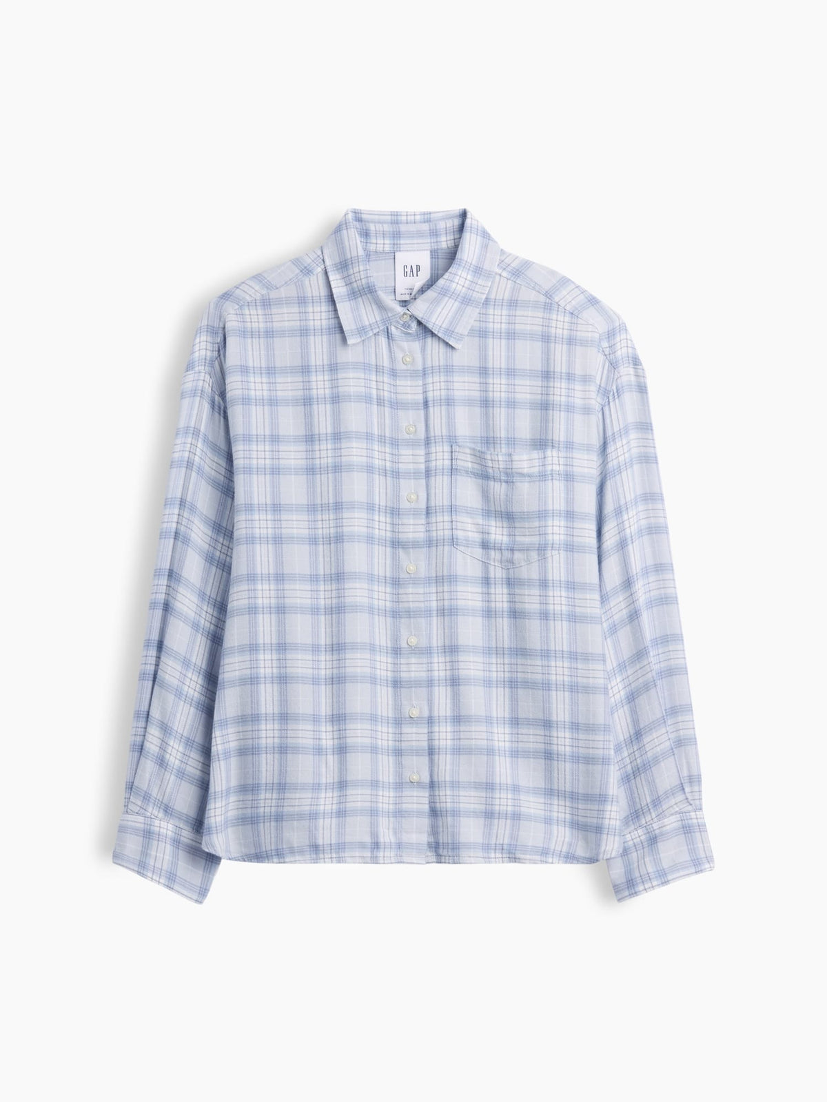 Açık Mavi Flannel Oversized Gömlek