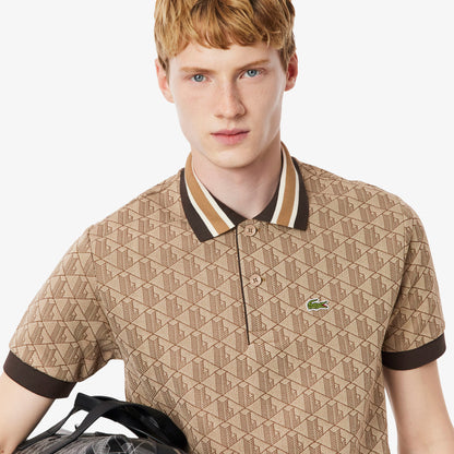 Lacoste Monogram Erkek Kahverengi Polo