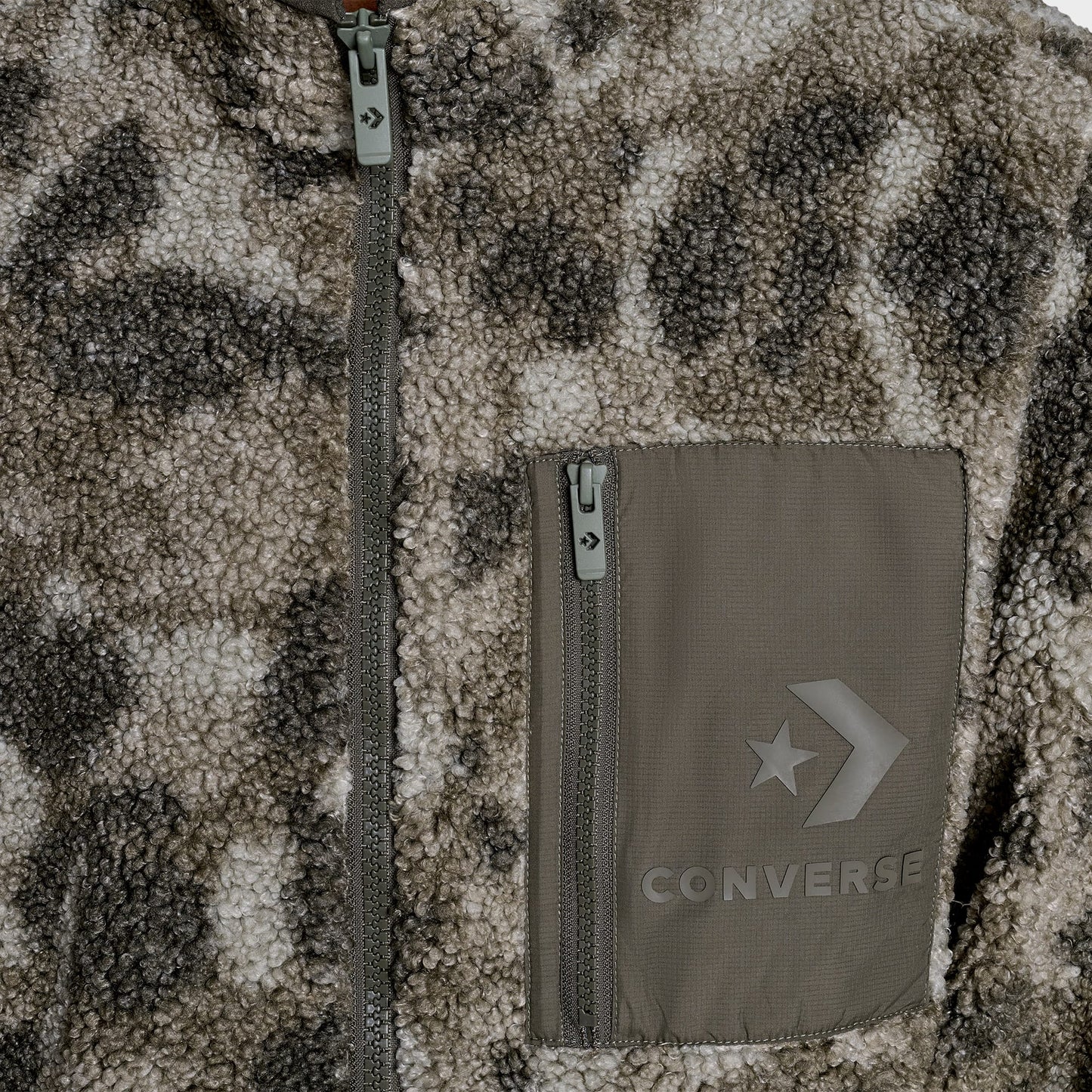 Converse Contrast Sherpa Erkek Haki Ceket
