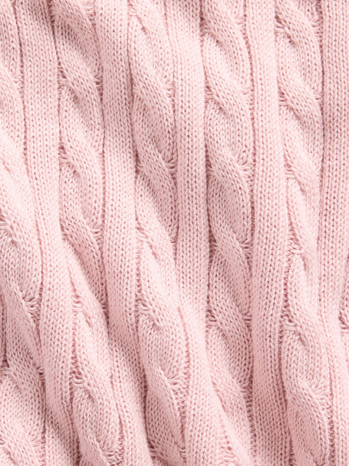 Pembe Kids %100 Pamuk Cable Örgü Kazak Etek