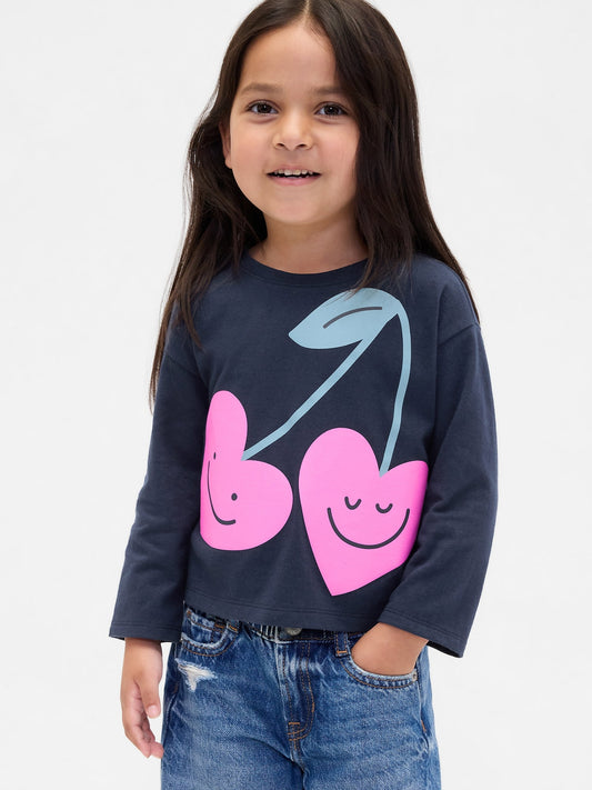 Lacivert Mix & Match Relaxed Grafik T-shirt
