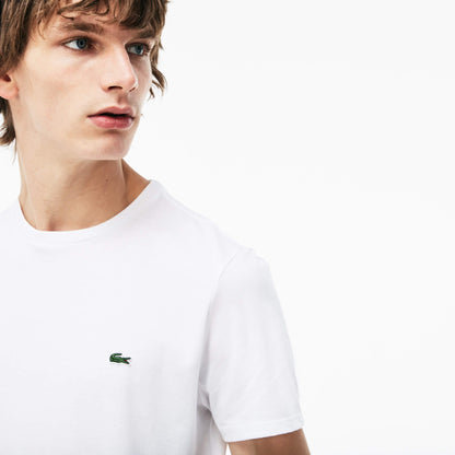Lacoste Erkek Regular Fit Bisiklet Yaka Beyaz T-shirt