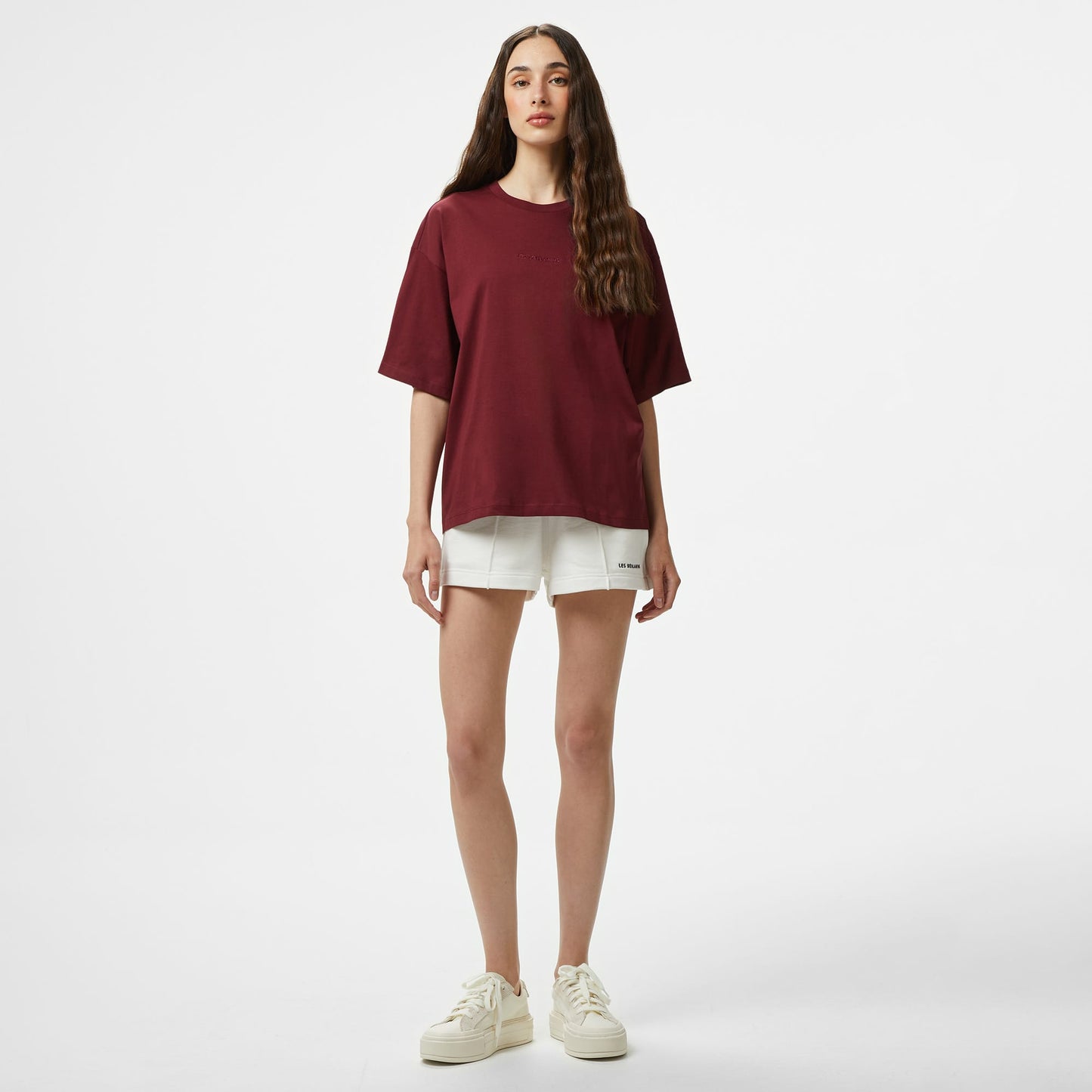 Les Benjamins Kadın Bordo T-shirt