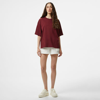 Les Benjamins Kadın Bordo T-shirt