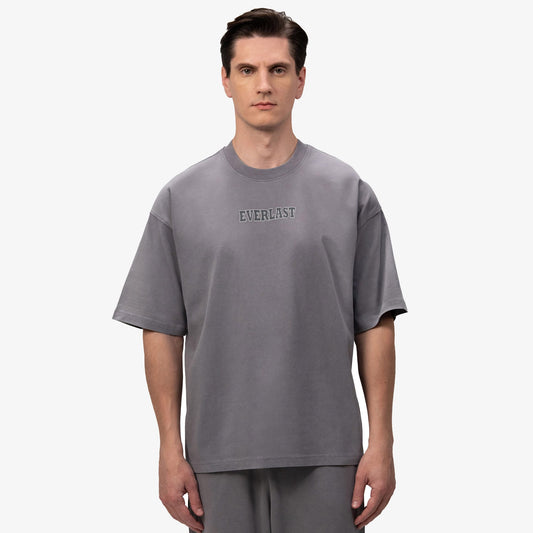 Everlast Giant Logo Oversize Koyu Gri Erkek T-shirt