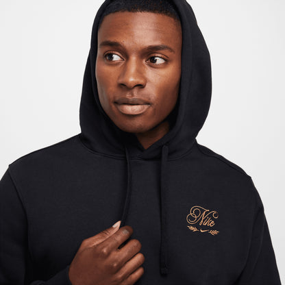 Nike Script Lbr Overhead Erkek Siyah Hoodie