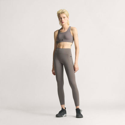 Adidas Optime Power Yüksek Destekli Kadın Kahverengi Antrenman Bra