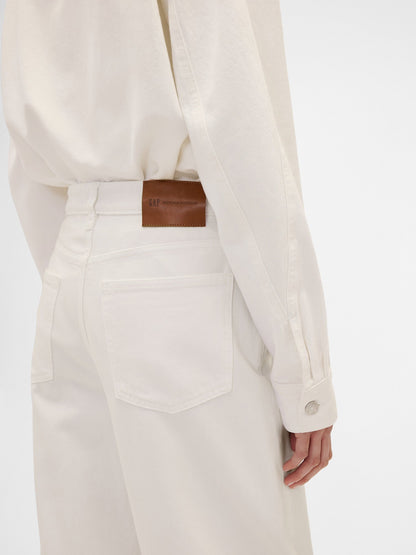 Beyaz Gap × Victoria Beckham High Rise Arc Jean Pantolon