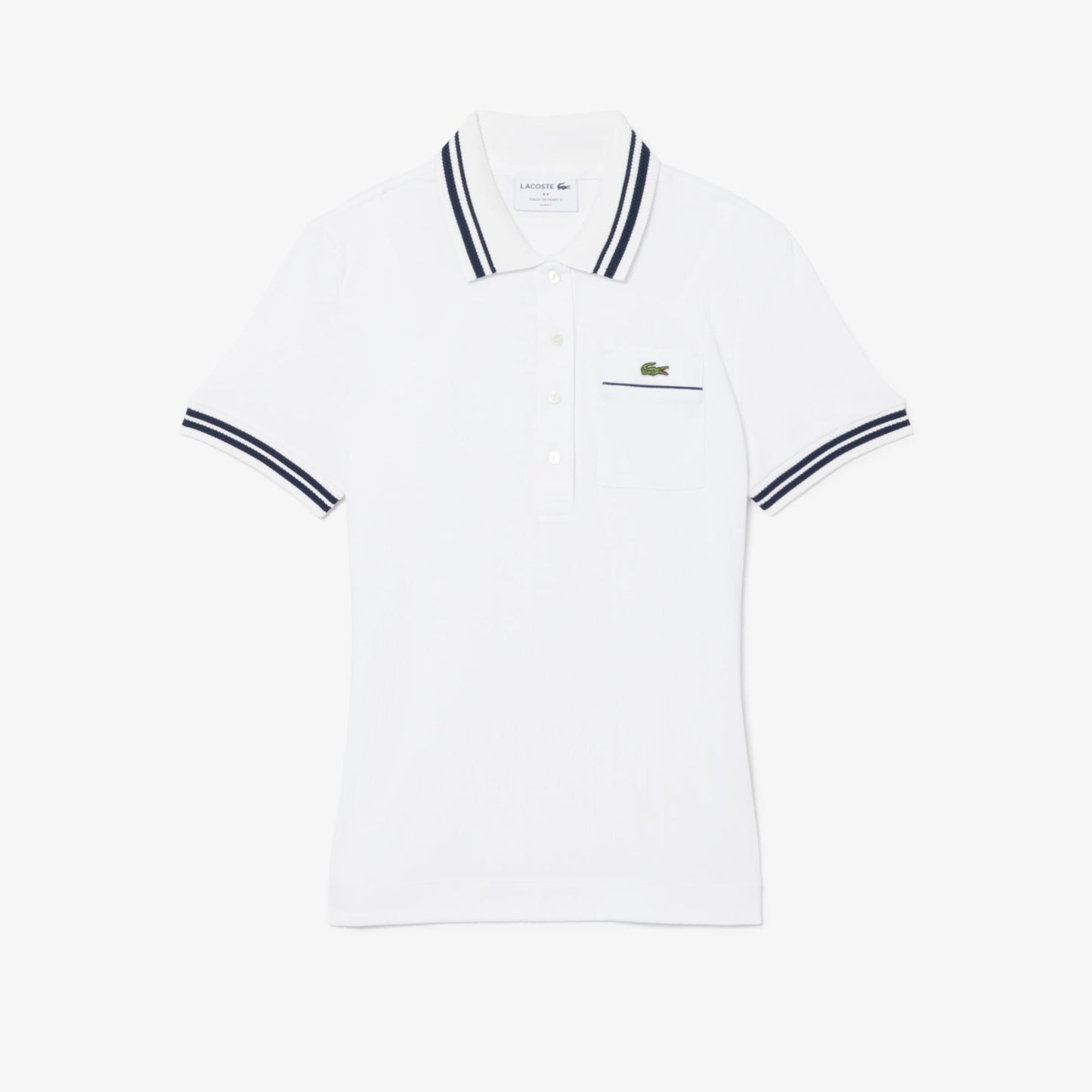 Lacoste Slim Fit Kadın Beyaz Polo