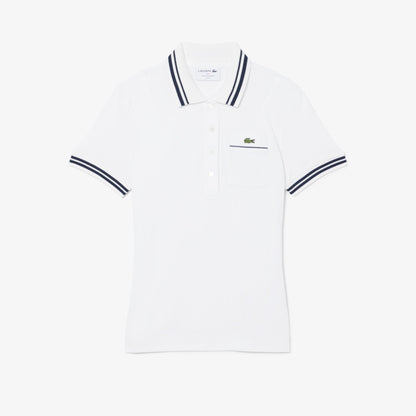 Lacoste Slim Fit Kadın Beyaz Polo