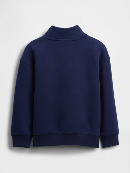 Gri Vintagesoft Yarım Fermuarlı Sweatshirt