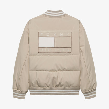 Tommy Hilfiger Padded Graphic Bomber Çocuk Bej Ceket
