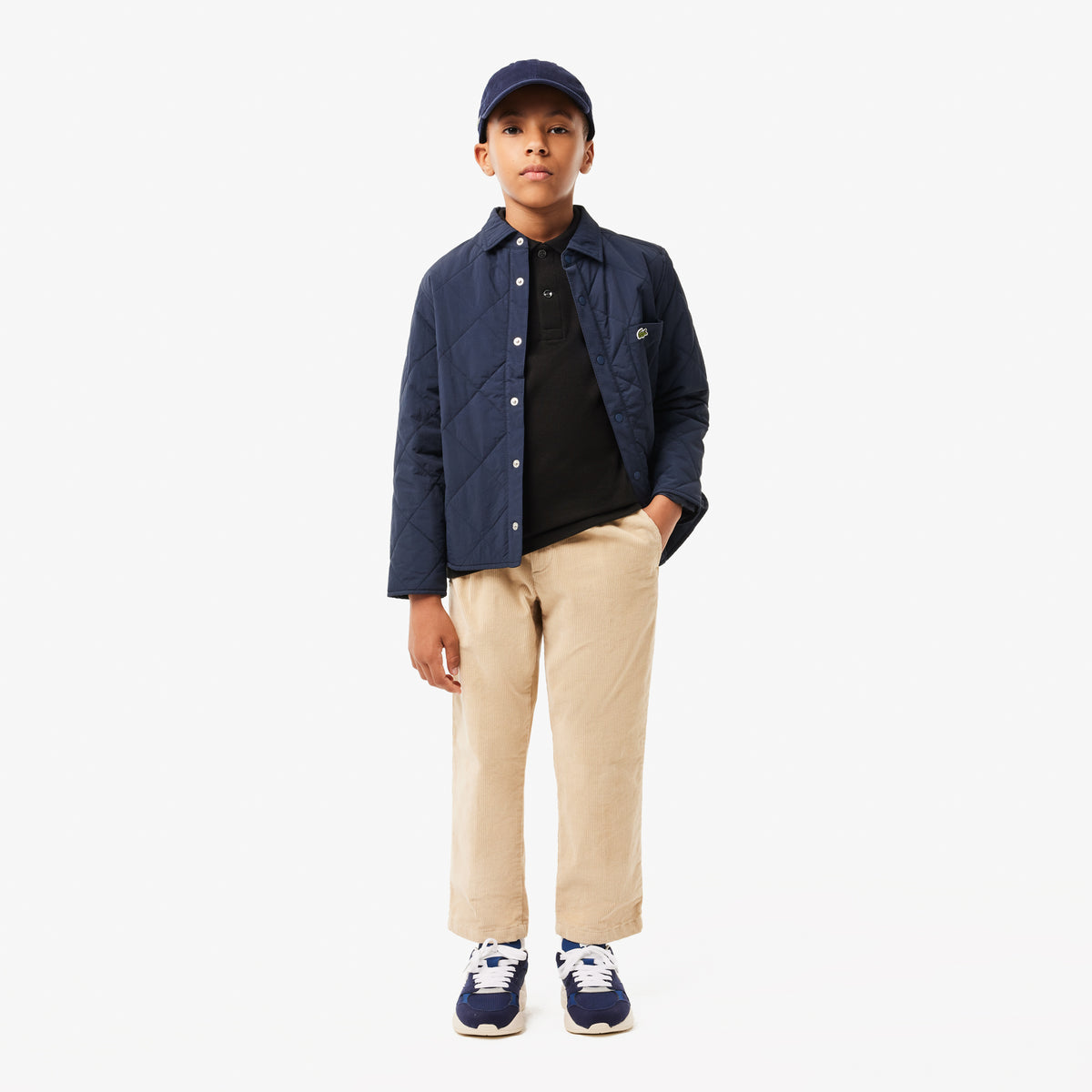 Lacoste Çocuk Uzun Kollu Siyah Polo