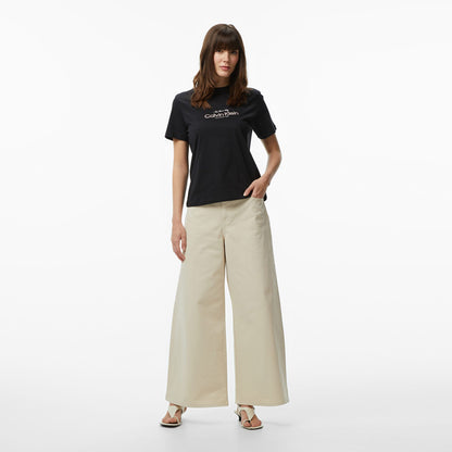 Calvin Klein Classic Nyc Logo Kadın Siyah T-shirt