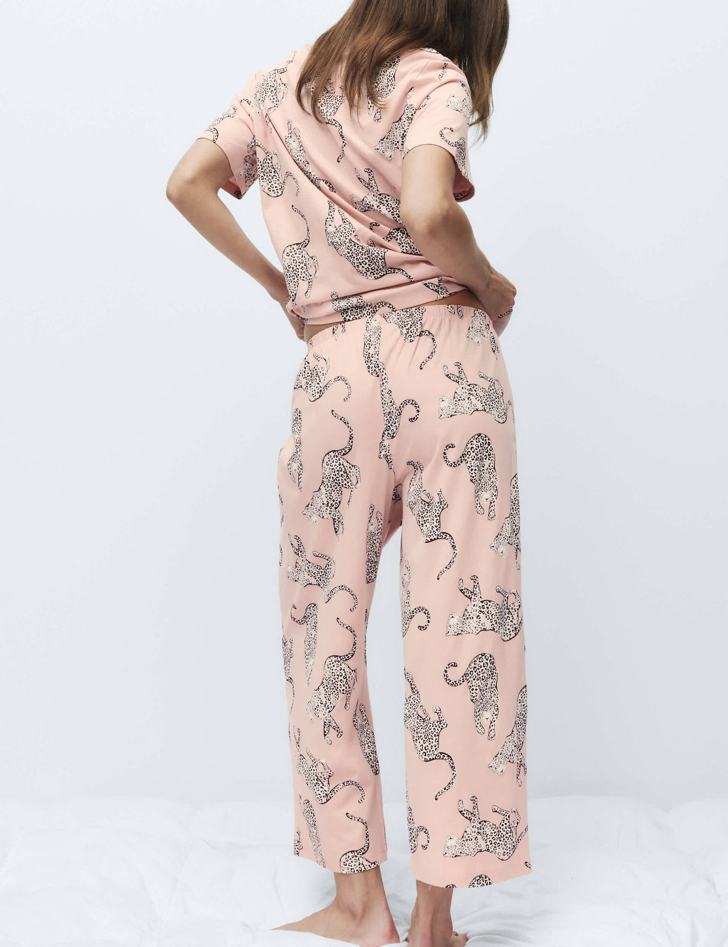 Saf Pamuklu Kapri Pijama Takımı