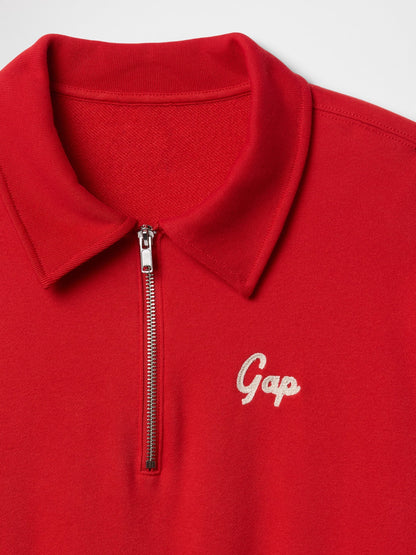 Kırmızı Vintagesoft Gap Logo Polo Sweatshirt