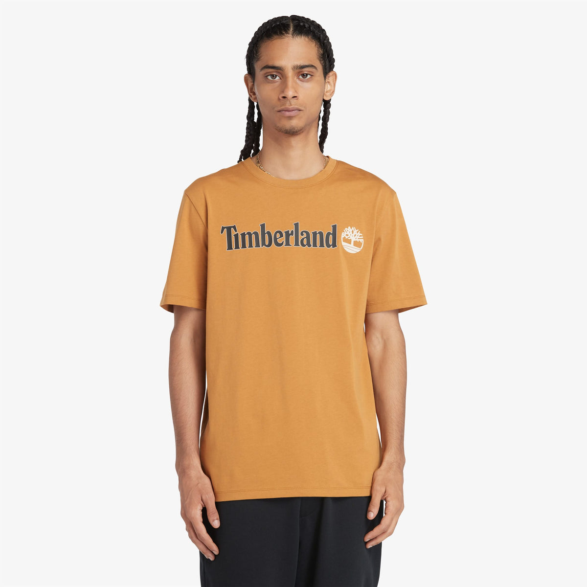 Timberland Kennebec River Linear Logo Short Sleeve Erkek Kahverengi T-shirt