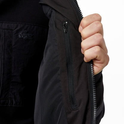 Lacoste Erkek Kapüşonlu Siyah Şişme Mont